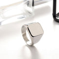 Square Signet Stainless Steel Minimalist
